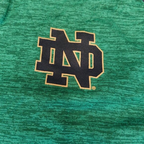 Under Armour Mens S Notre Dame Fighting Irish 1/4 Zip LS Pullover Shirt UA Green - Picture 2 of 6